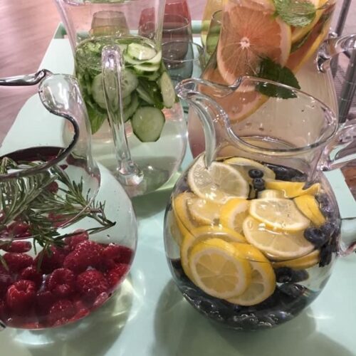 Infused Water On Tea Cart