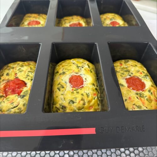 Spinach Feta Tomato Frittata In 6 Loaf Tray Meal Prep